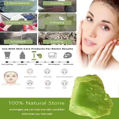 Gua sha en jade naturelle