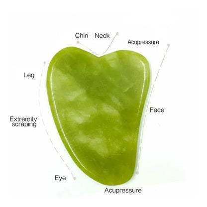 Gua sha en jade naturelle